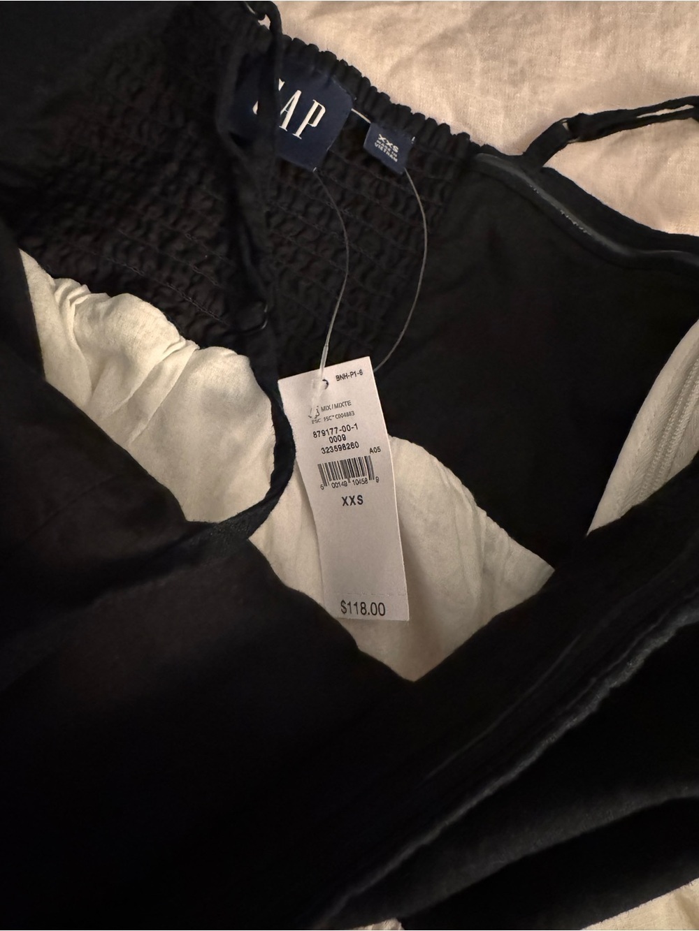 GAP - Linen-Blend Empire Waist Maxi Dress with Spaghetti Straps - Picture 4 of 4